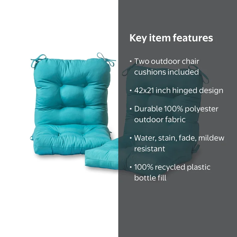Greendale Home Fashions Outdoor Tufted 42'' x 21'' Chair Cushion