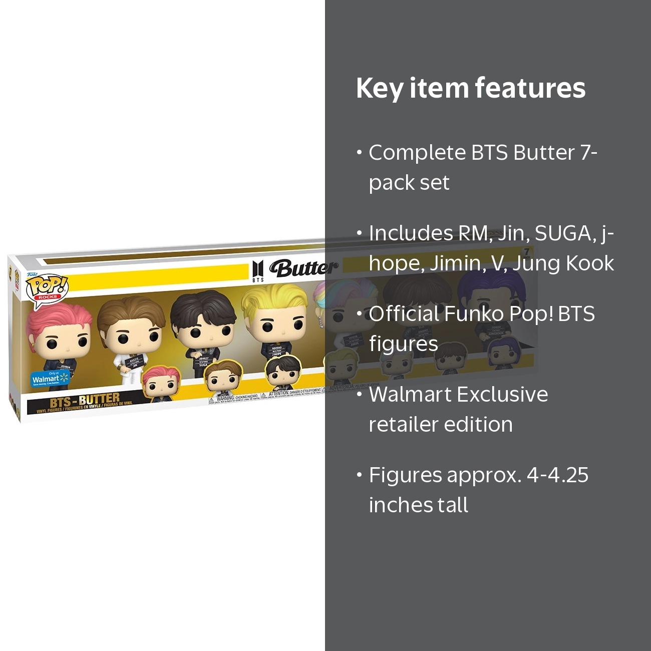 Funko Pop! Exclusive BTS Butter 7pk Figures - RM, Jin, SUGA, j