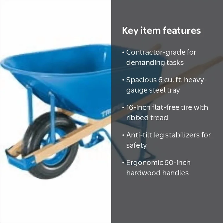 Truper Contractor Steel Wheelbarrow - Walmart.com