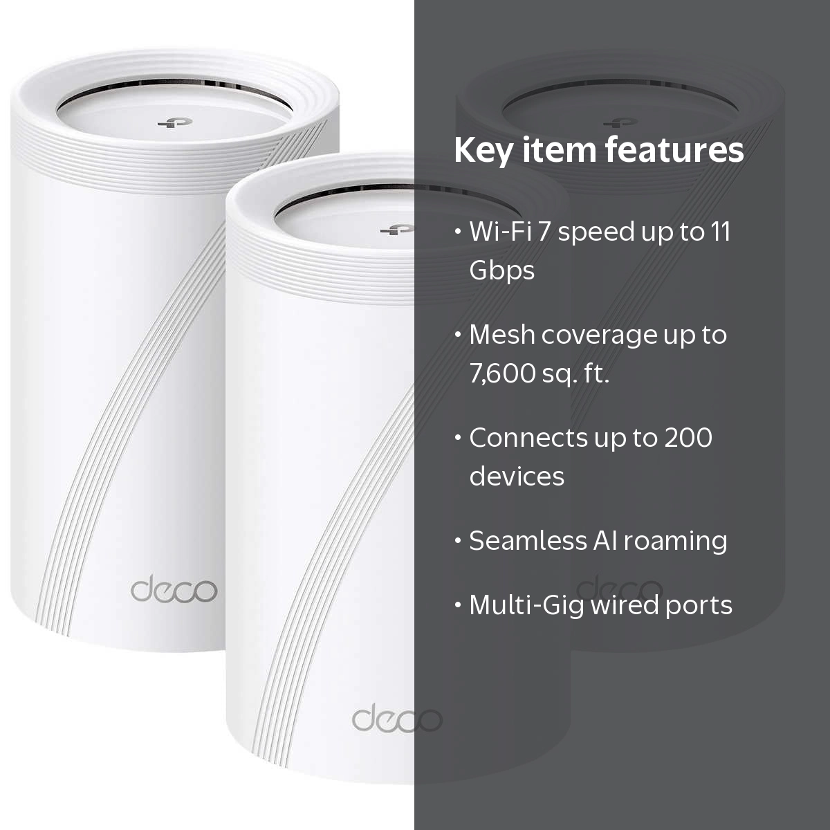 TP-Link, Wi-Fi 7 Tri-Band Mesh System, 3 Pack, 11 Gbps, Whole-Home