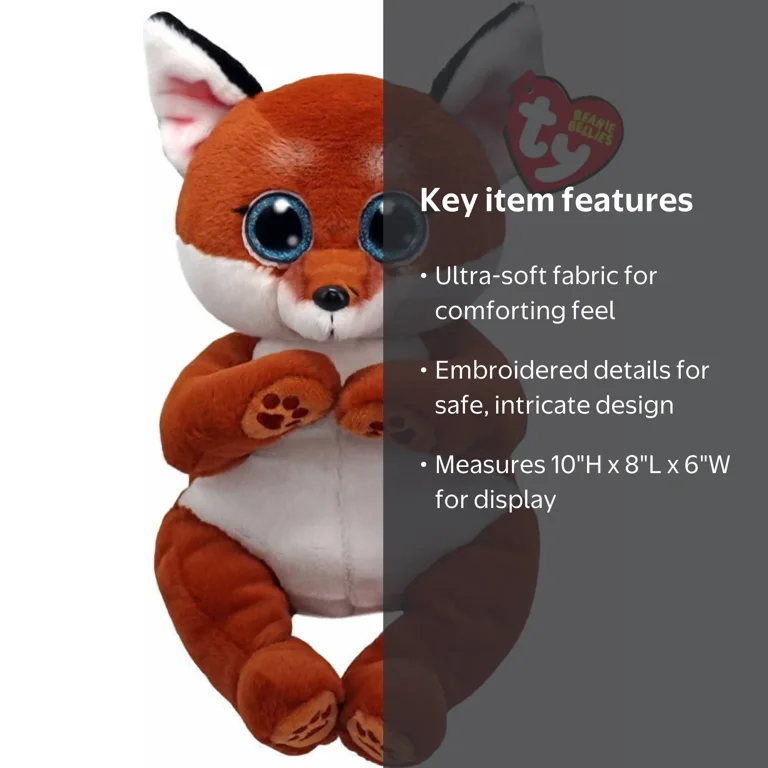 TY Beanie Buddy - WITT the Fox (10 inch), Mint Collectible Toy