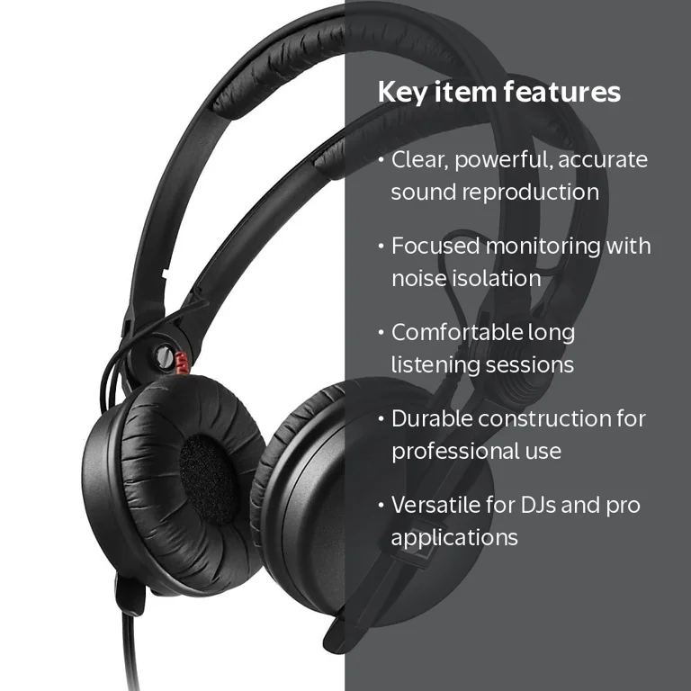 Sennheiser HD 25 Closed-Back On-Ear Monitor Headphones - Walmart.com