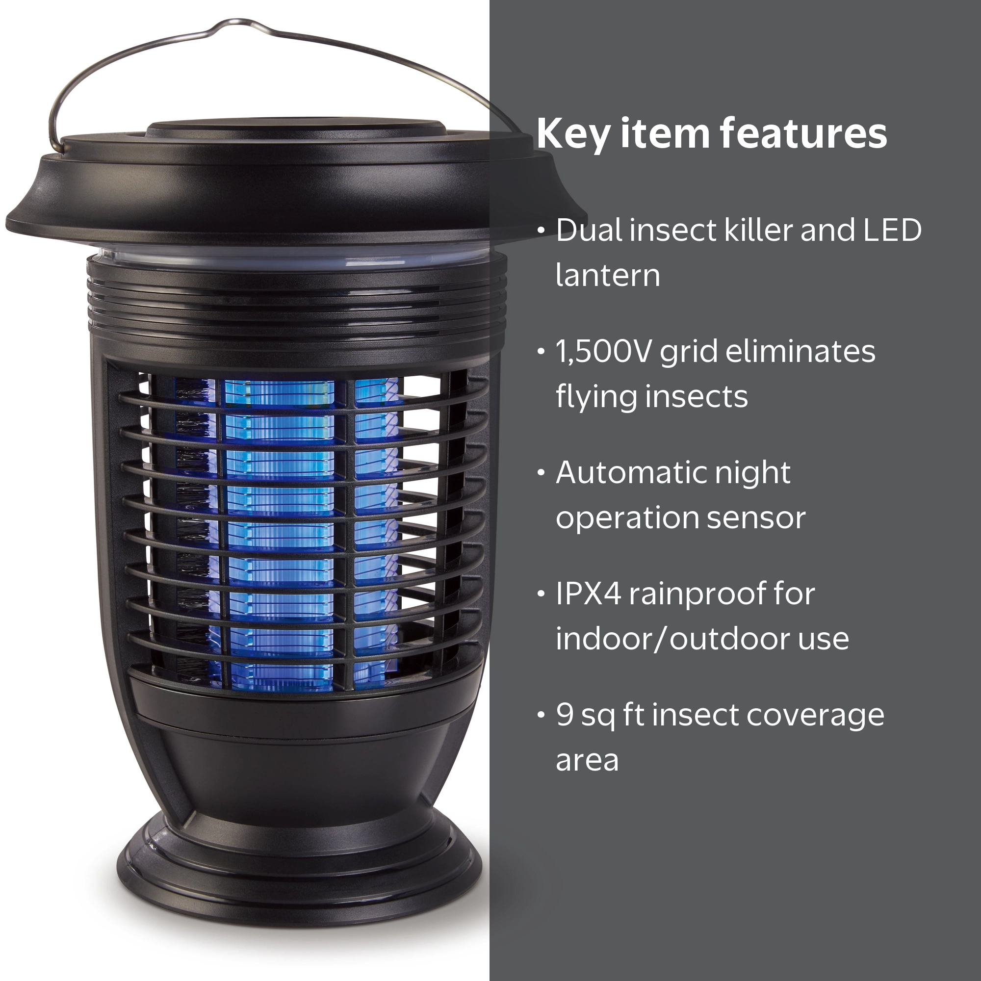 Ozark Trail Rechargeable Self-Cleaning Bug Zapper with Light
