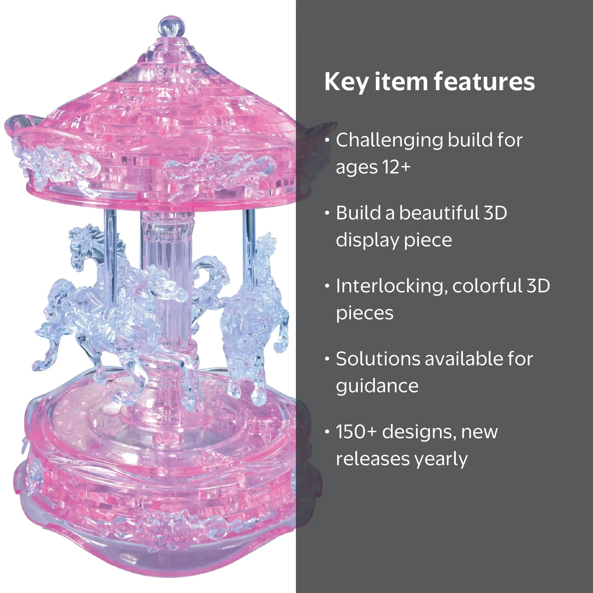 Carousel Original 3D Crystal Puzzle from BePuzzled, Ages 12 and Up