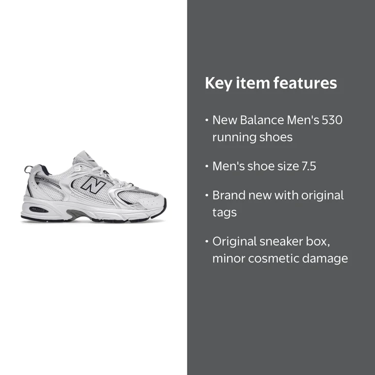 New Balance Men's 530 White Silver Navy Running Shoes, from StockX