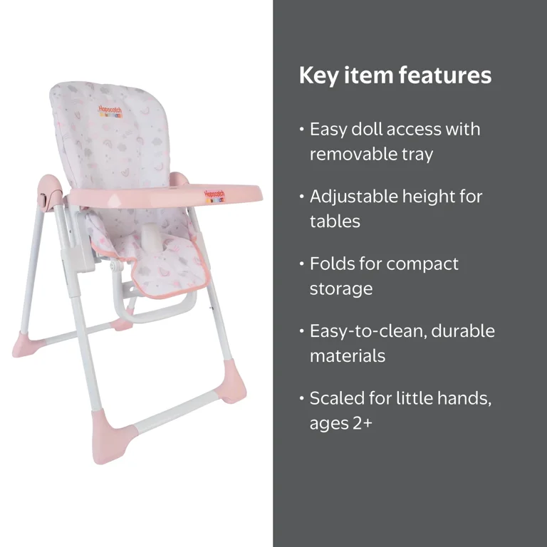 マイチャイルドペット　My Child Pet　ホワイトバニー　Mattel Hopscotch Lane My Baby Doll's Premium High Chair, Baby Doll