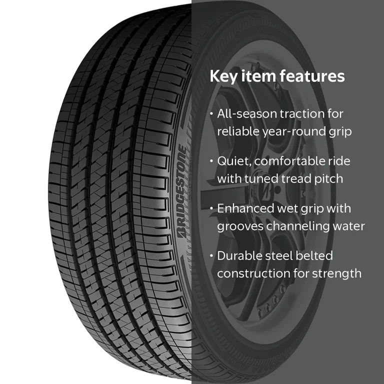 Bridgestone, Passenger Tire, 225/45R21 95W, All Season Black