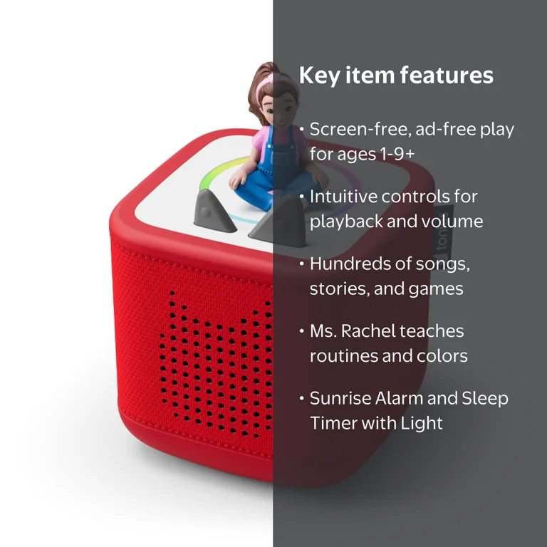 tonies Toniebox 2 Screen-Free Audio Player Bundle for Kids 1+ with