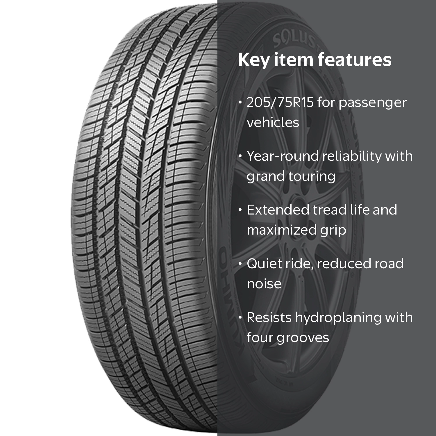 Kumho Solus TA51a All Season 205/75R15 97T Passenger Tire
