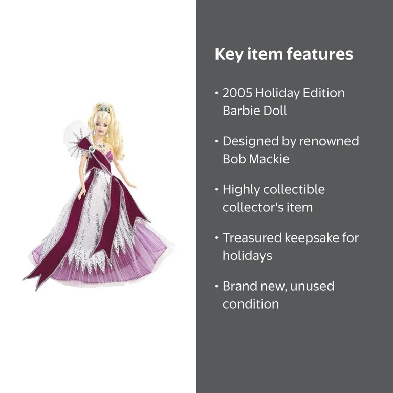 Barbie Special Edition Collectible 2005 Holiday Doll - Walmart.com