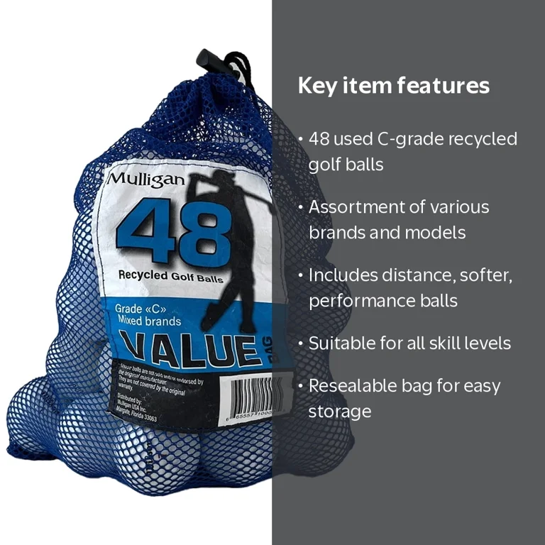 Mulligan, 48 Mixed Brands Used Recycled White Golf Balls - Walmart.com
