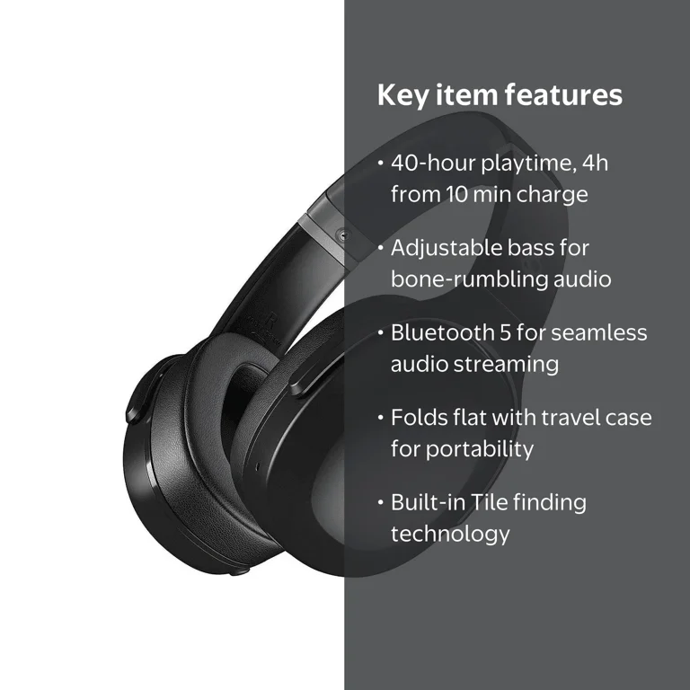 Skullcandy Crusher Evo Bluetooth Over-Ear Headphone - True Black