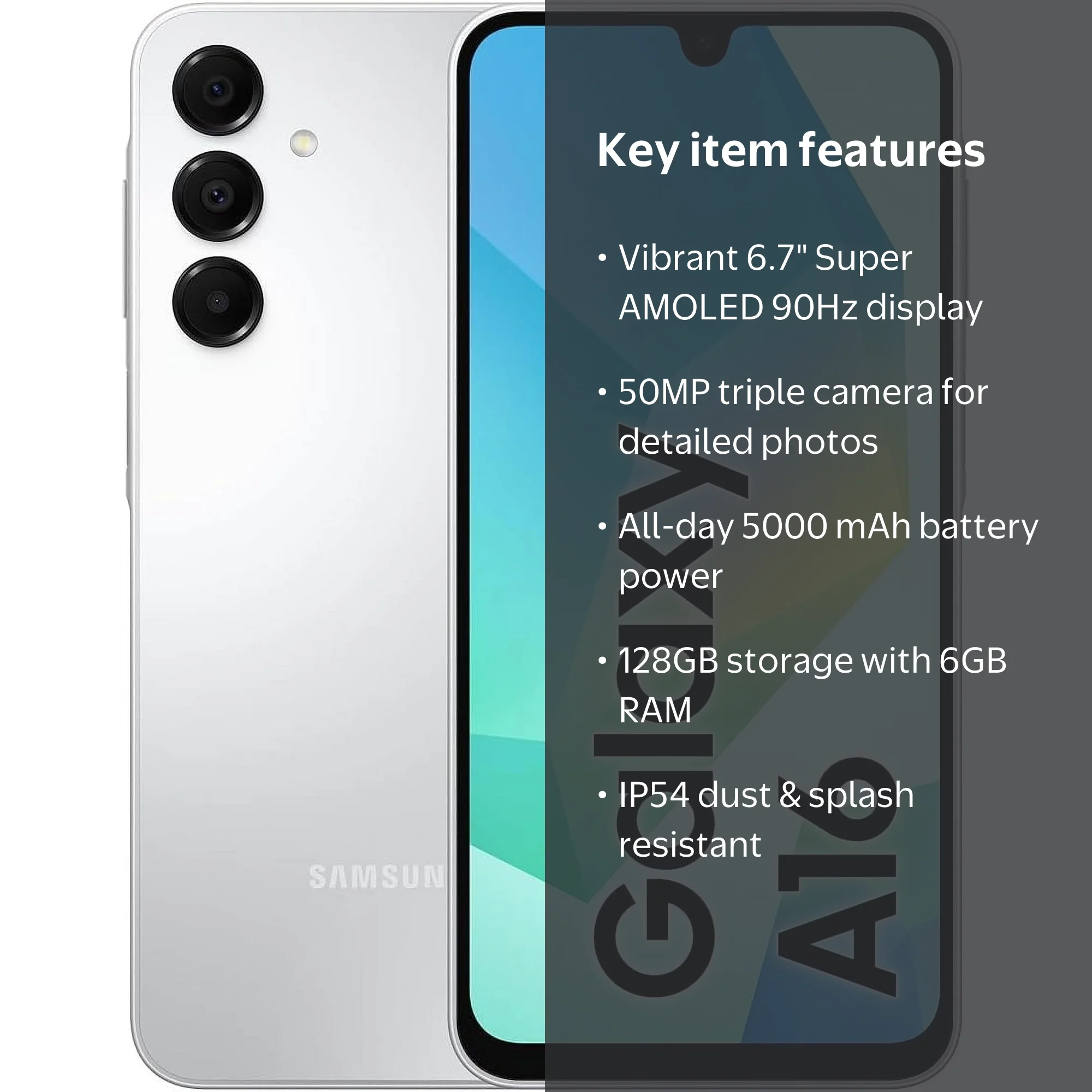 Samsung Galaxy A16 4G 128GB 6GB RAM | 6.7” AMOLED 90Hz Display