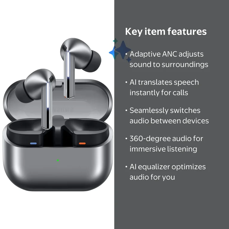 Open Box Samsung Galaxy Buds3 Pro Bluetooth Earbuds with Charging