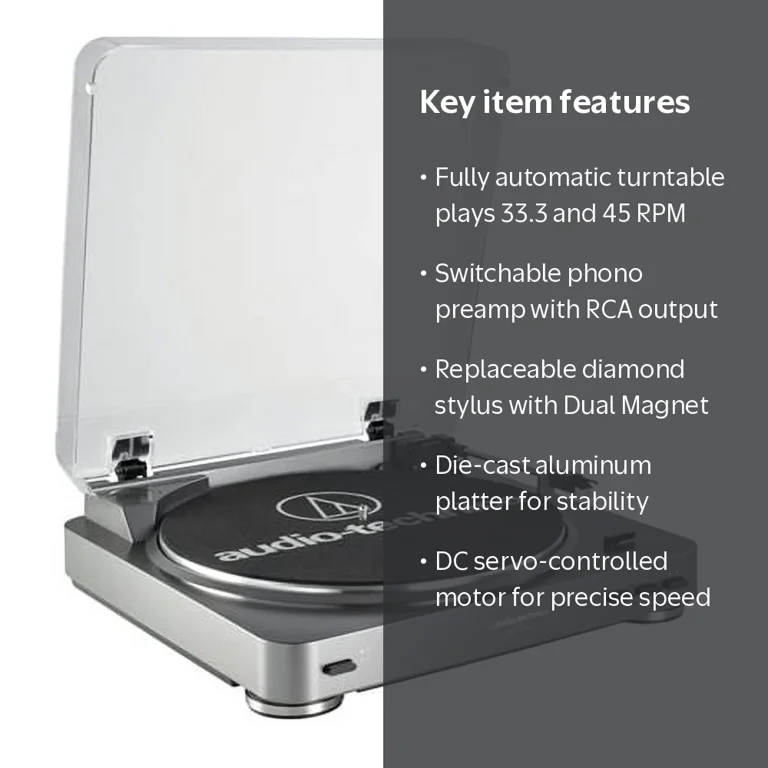 Audio-Technica AT-LP60 Fully Automatic Belt-Drive Turntable