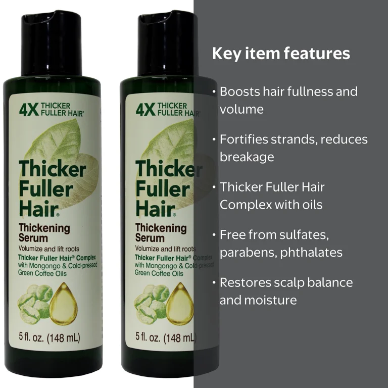 Thicker Fuller Hair Healthy Growth Thickening Serum, 5 fl oz (2