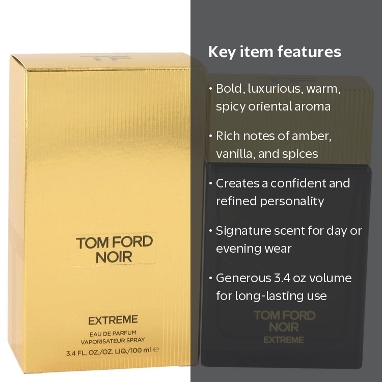 Tom Ford Noir Extreme Eau De Parfum Spray 3.4 oz for Men - Amber
