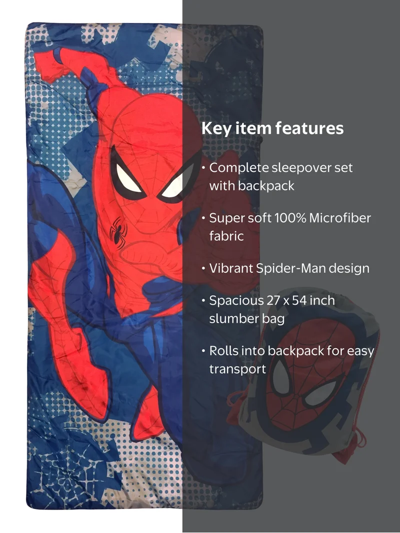 Marvel, Spider-Man Slumber Sack Set, 27