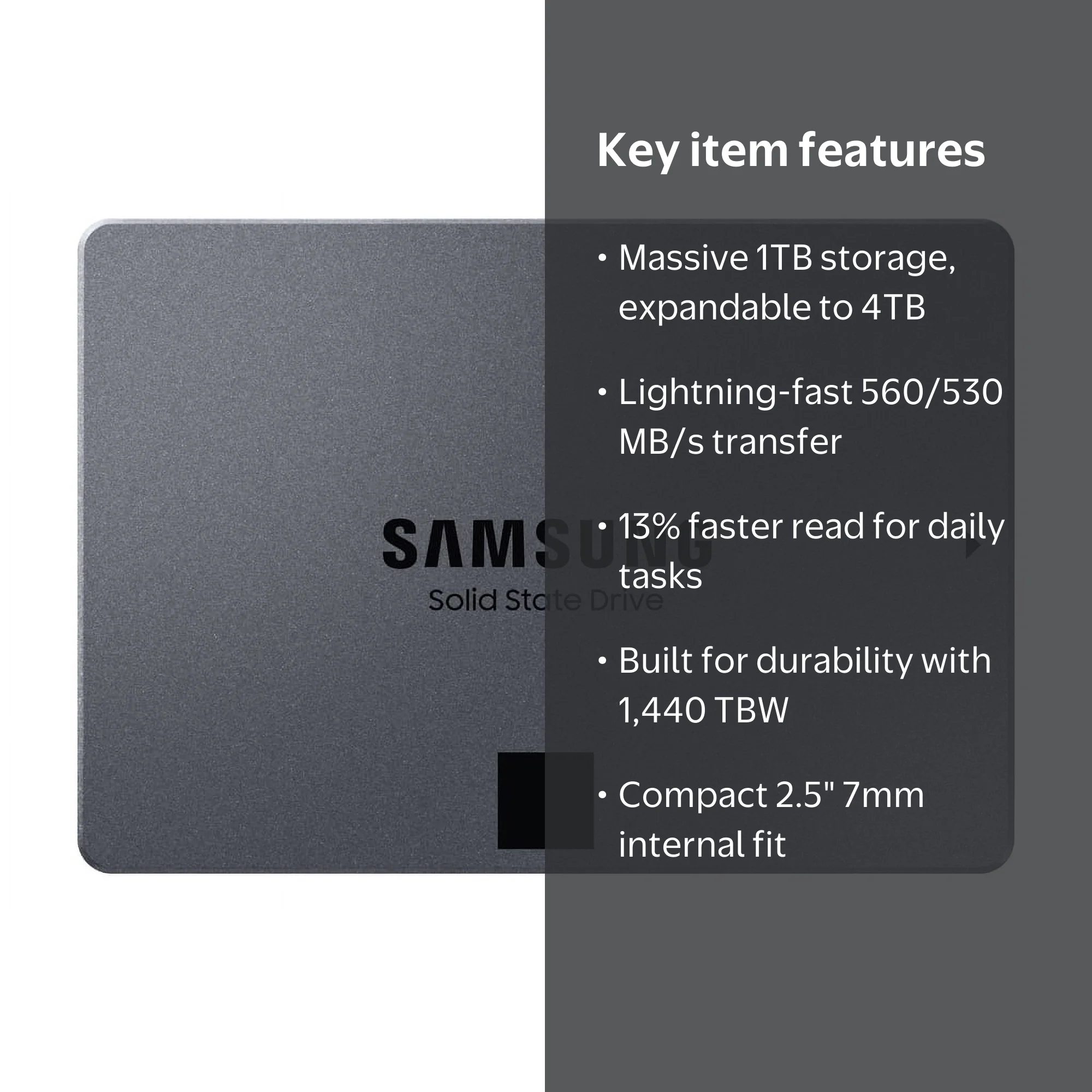SAMSUNG 1TB 870 QVO Series 2.5