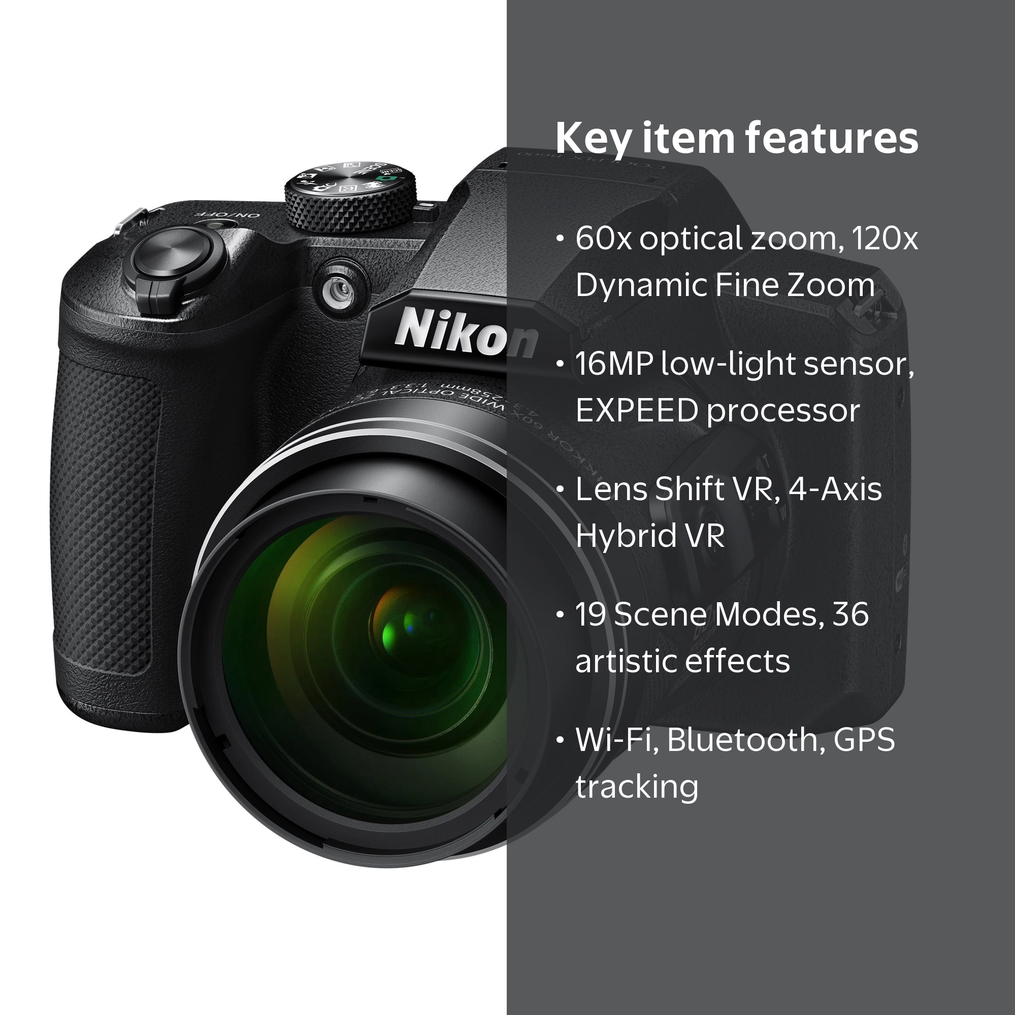 Nikon COOLPIX B600 Point & Shoot Camera with 60x Optical Zoom Lens