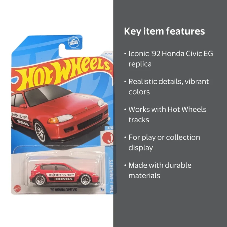 ホットウィール 92 HONDA CIVIC EG 10台 Mattel Hot Wheels 92 Honda Civic Eg Car Play Vehicles - Walmart.com