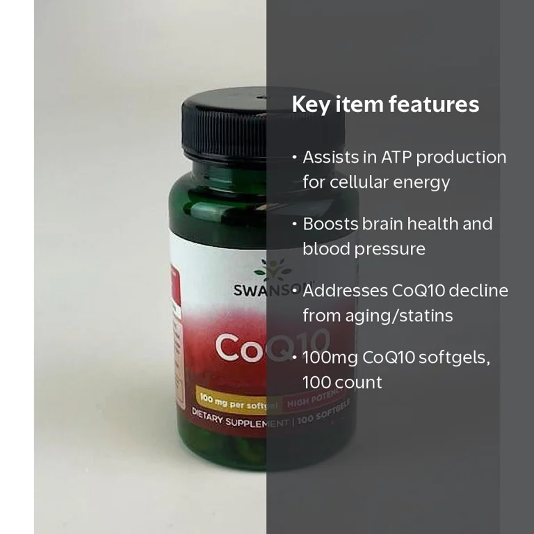 l-glutathione coq10 swanson High Potency 100mg Softgel Dietary Supplements for Heart & Energy Health, 100ct Choose Your Bundle:8oz | 1 Pack Dihexa | Omega Biologics NY2026Immune