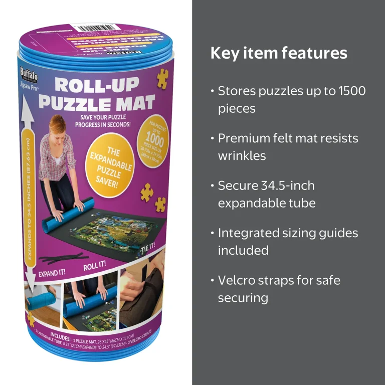 Buffalo Games Jigsaw Puzzle Storage Mat, Up to 1500 Pieces, Roll