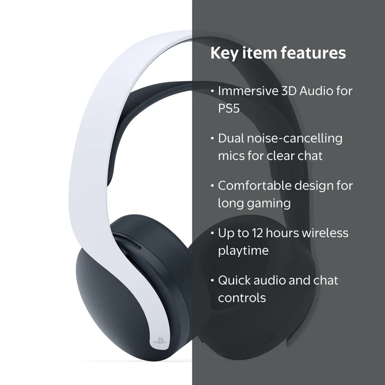PlayStation, PS5 Pulse 3D Wireless Headset, Midnight Black, 3D