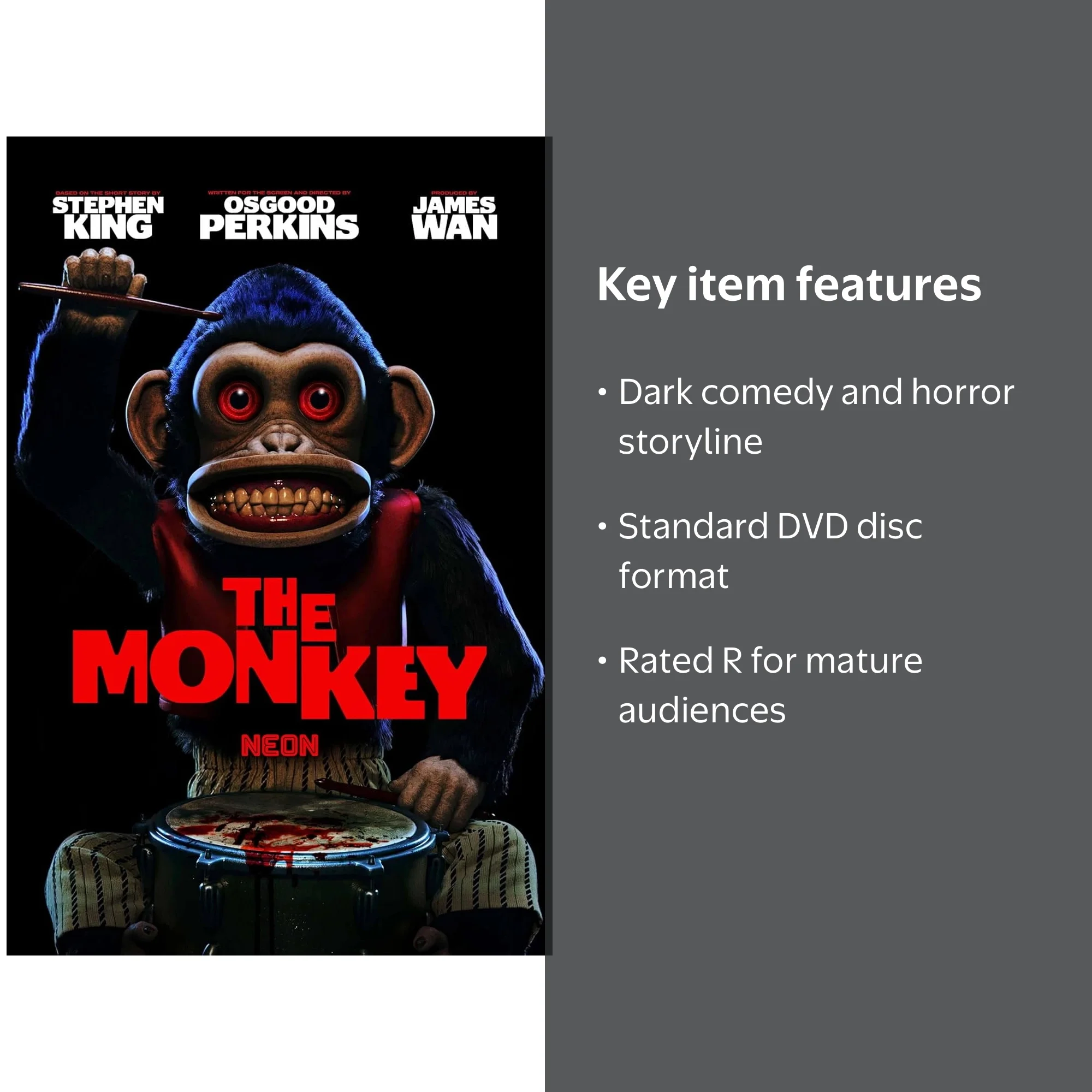Anderson The Monkey DVD Horror Decal Neon Twin Brothers Curse
