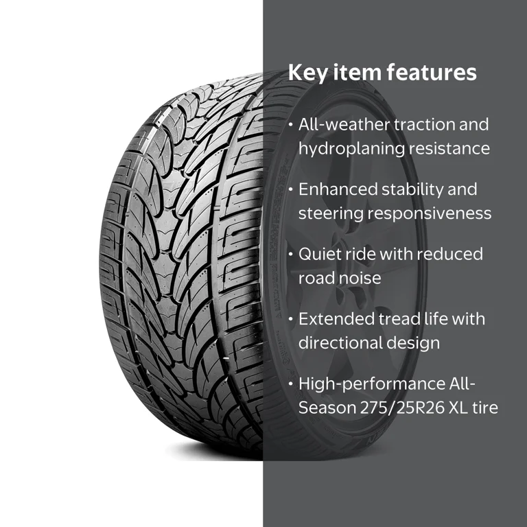 Lionhart LH-TEN High Performance All Season Tire, 275/25R26 98W XL