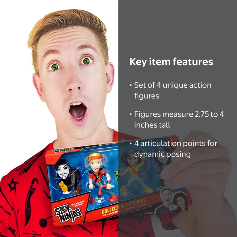 Spy Ninjas Action Figure Set, 4 Pieces - Walmart.com