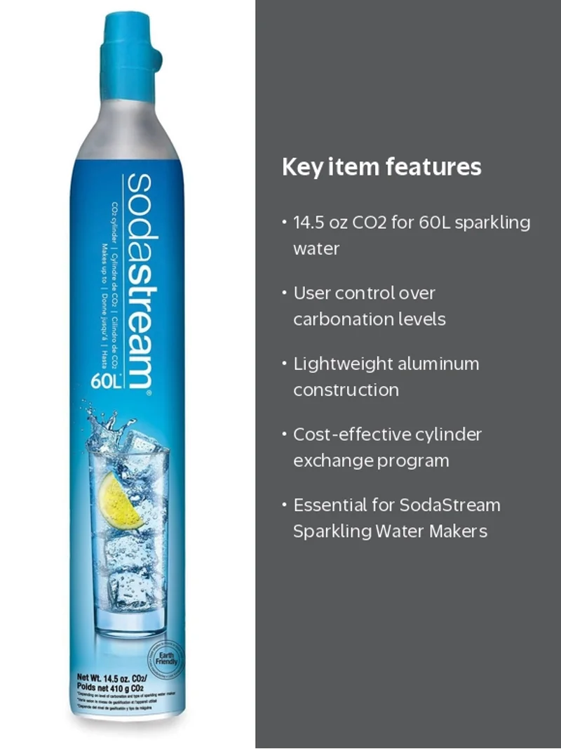 Sodastream, Blue CO2 Cylinder Exchange, 60L - Refill Canister