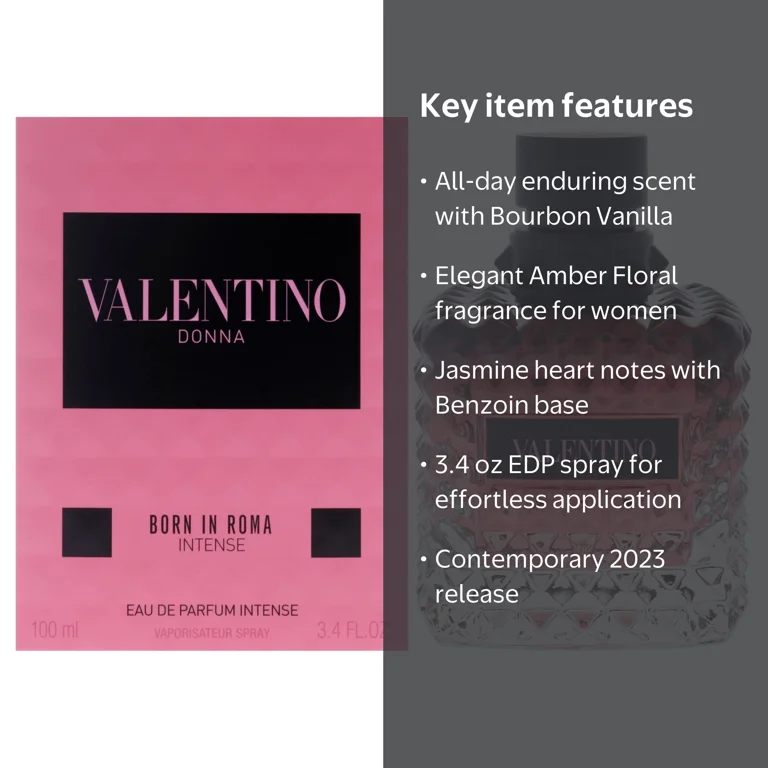 Valentino, Donna Born In Roma Intense EDP Spray, 3.4 oz, Amber