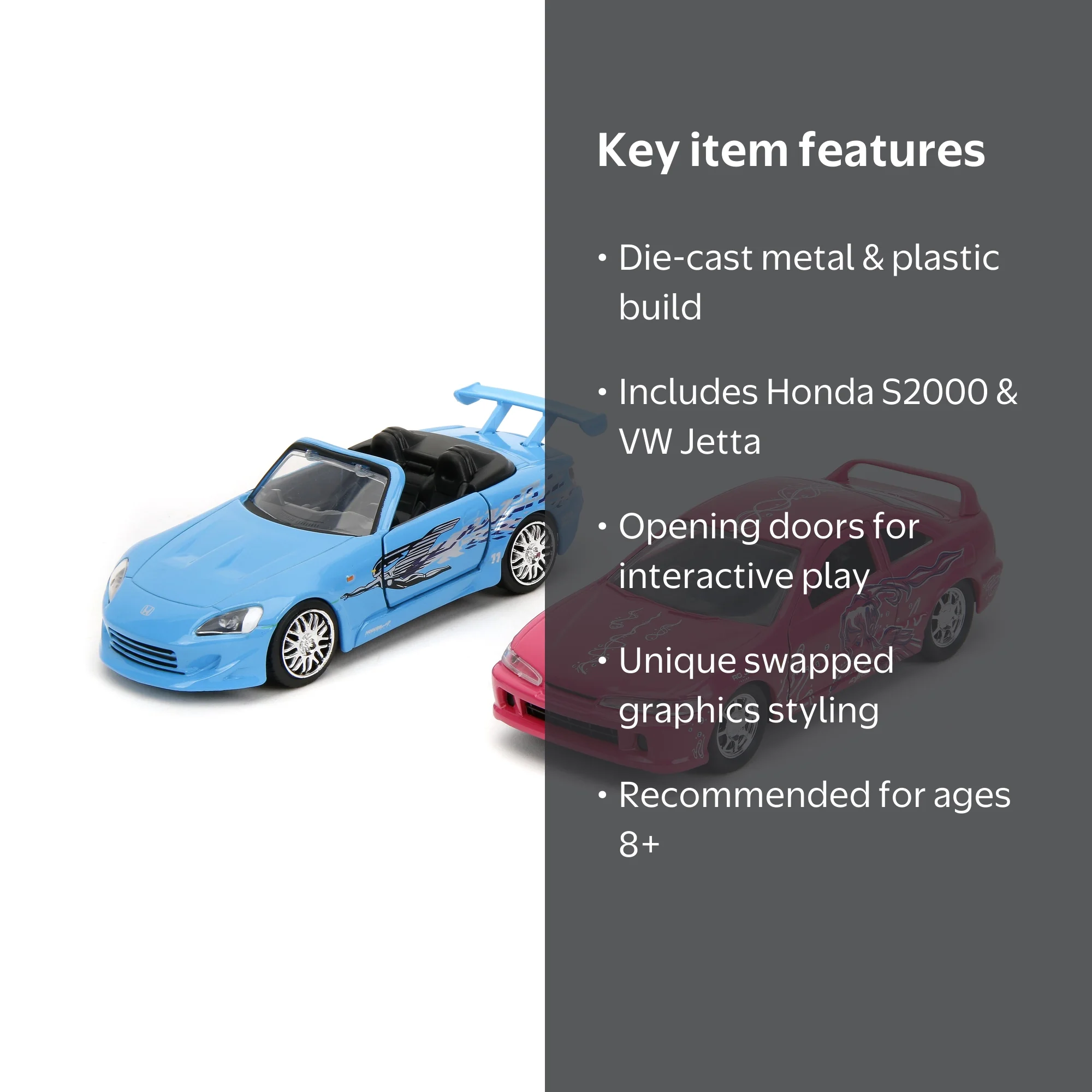 Jada Fast & Furious 1:32 Legacy Twin pack – Honda S2000 & Honda