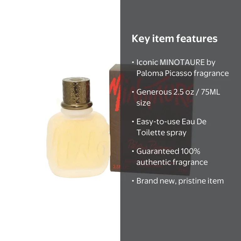 Paloma Picasso MINOTAURE Eau De Toilette Spray for Men 2.5 oz