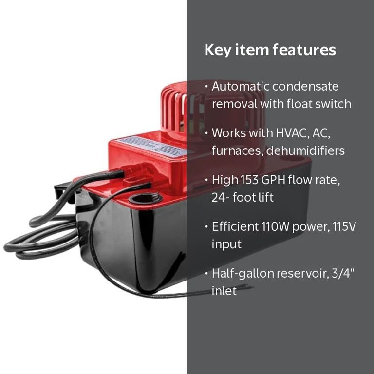 Rectorseal 83887 Condensate Pump 115V 24-Lift RTP24-110 - Walmart.com