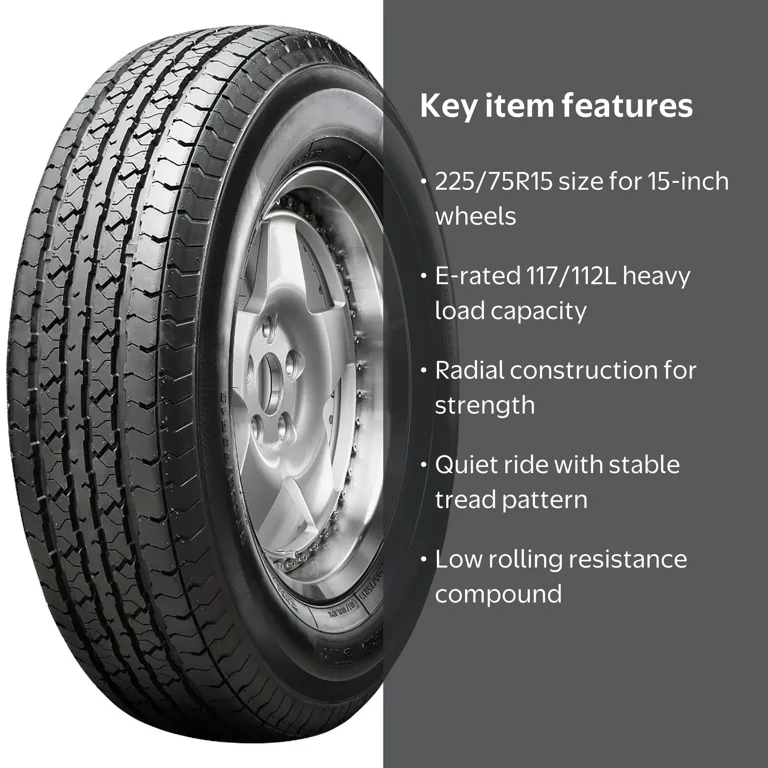 Summit HI-Road ST ST225/75R15 117/112L E Trailer Tire - Walmart.com