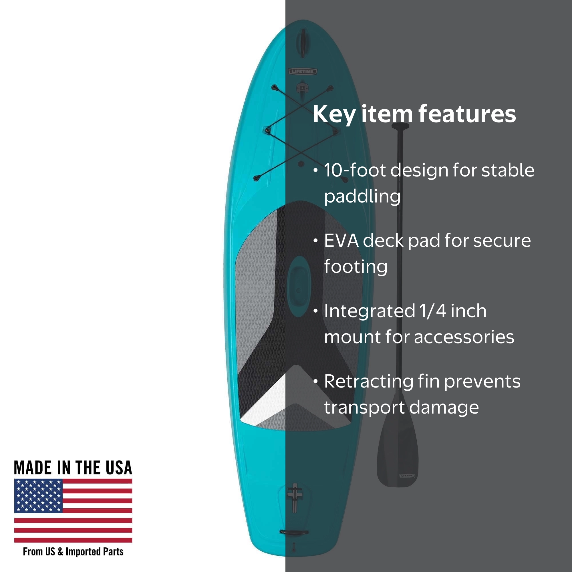 Lifetime Horizon 10 ft Stand-Up Paddle Board with Paddle, Teal