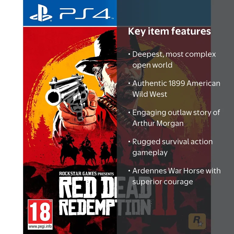 Red Dead Redemption 2: Epic Wild West PS4 Game, EU Version, Region