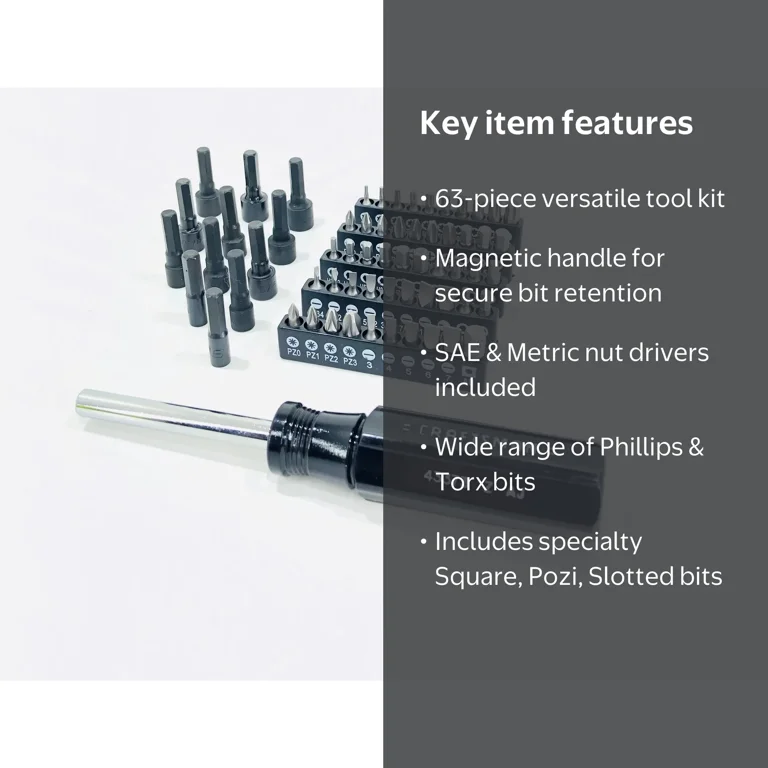 Craftsman 63pc Set includes Magnetic Handle Screwdriver 43373, Nut