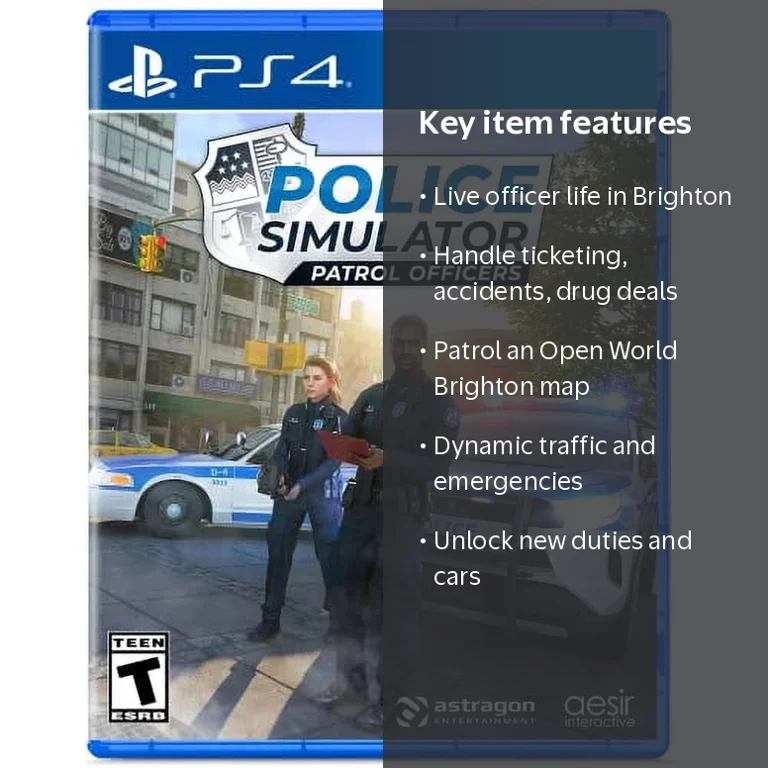 U&I Entertainment, Police Simulator Patrol Officers, PS4 - Walmart.com