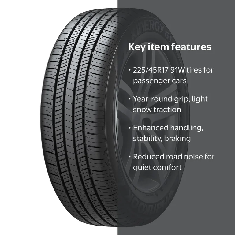 Hankook Kinergy GT (H436) 225/45R17 91W All-Season Passenger Tire
