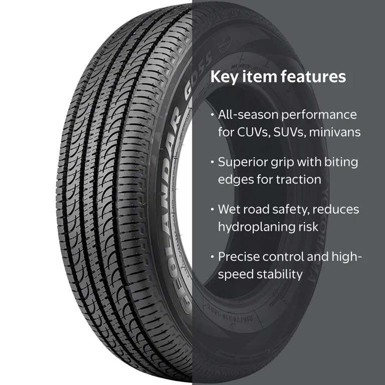 Yokohama, Light Truck Tire, 225/55R18 98H, Black Sidewall