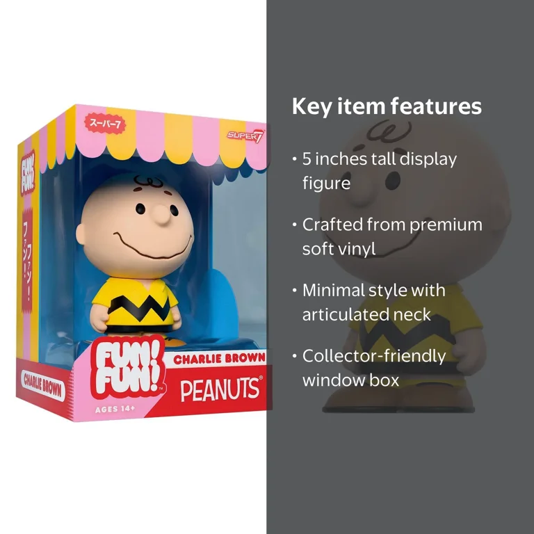 Super7 Peanuts FUN! FUN! Wave 01 Charlie Brown Vinyl Figure, 5 in Super7 Peanuts FUN! FUN! Wave 01 Charlie Brown Vinyl Figure, 5 in