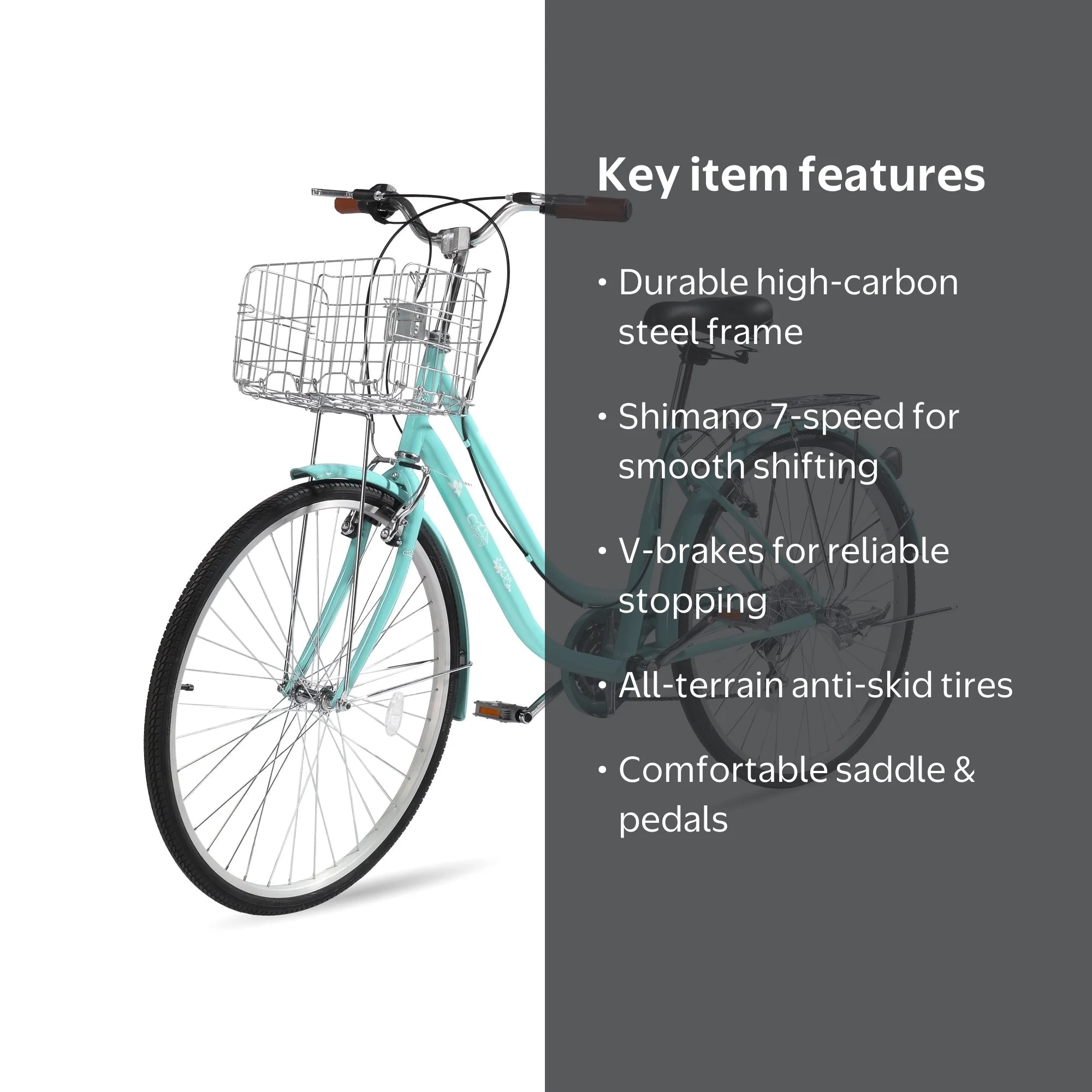 Ktaxon 26in Urban Commuter City Bike, Shimano 7 Speed Adult Road