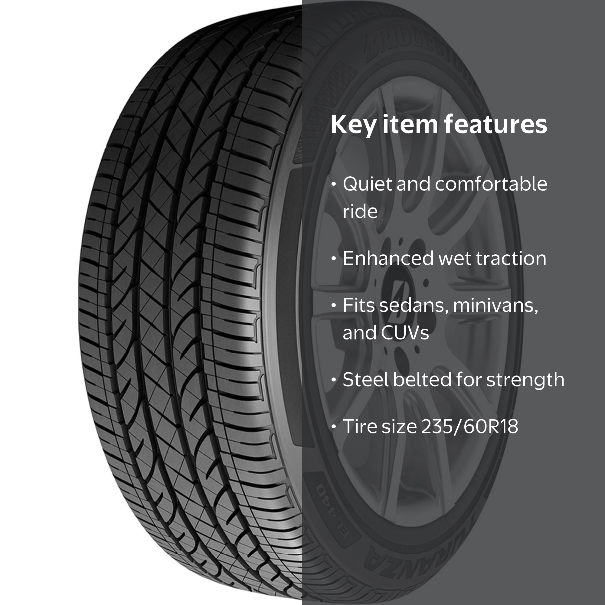 Bridgestone Turanza EL440 235/60R18 103H a/s All Season Tire