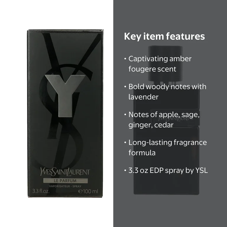 Yves Saint Laurent Y Le Parfum Cologne Spray, Men's Perfume, 3.4
