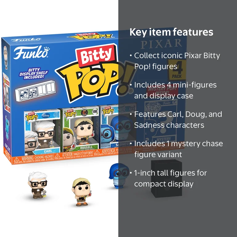 Funko, UP Collectible Vinyl Mini-Figures, 4-Pack, Surprise Chase
