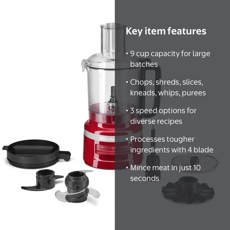 Free Shipping! KitchenAid 9 Cup Food Processor with Dough Blade