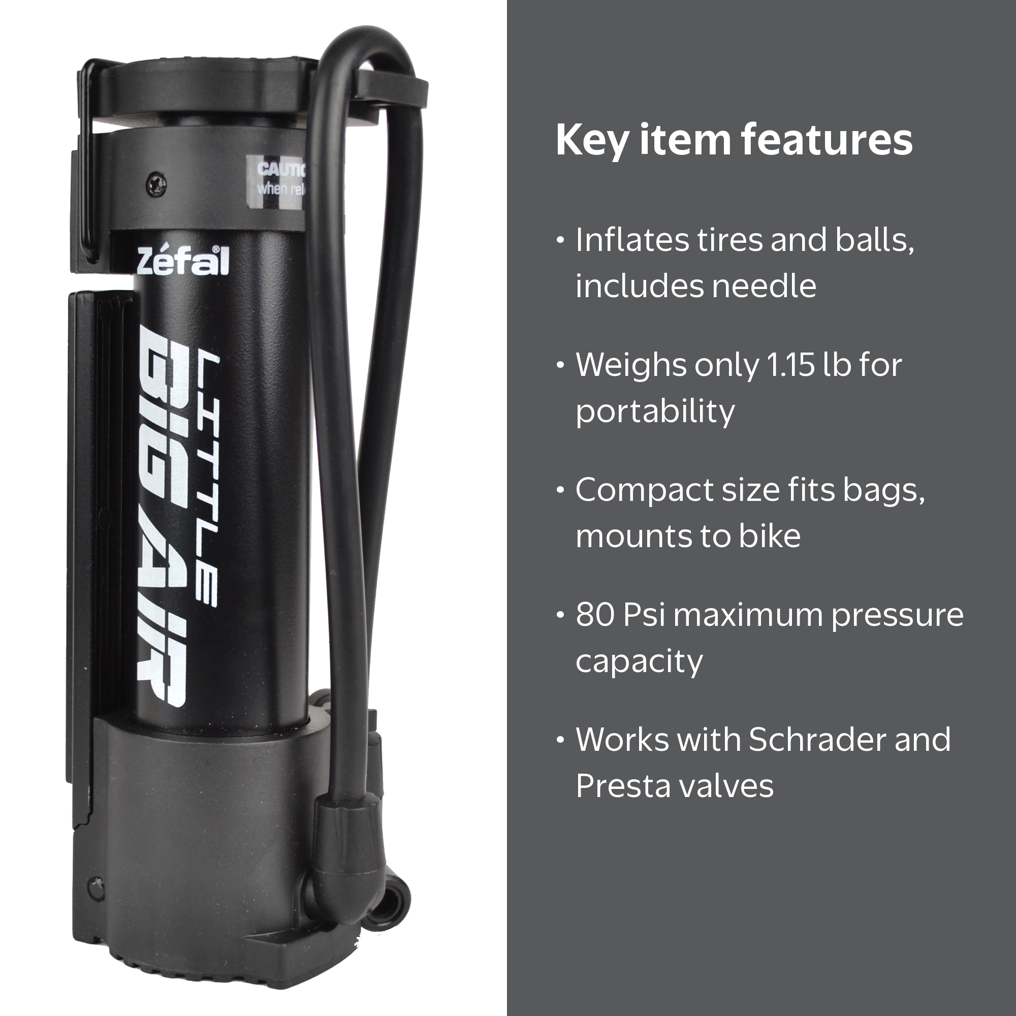 フリーホイーラーズ CUSTOM CYCLE フットボールT L Zefal Little Big Air Universal Foot Floor Pump (Bikes Tires, Balls